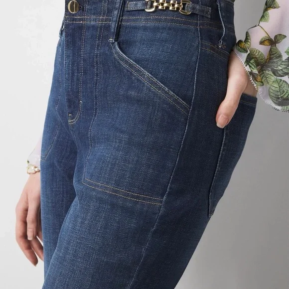 White House Black Market Dark Blue Flare Jeans